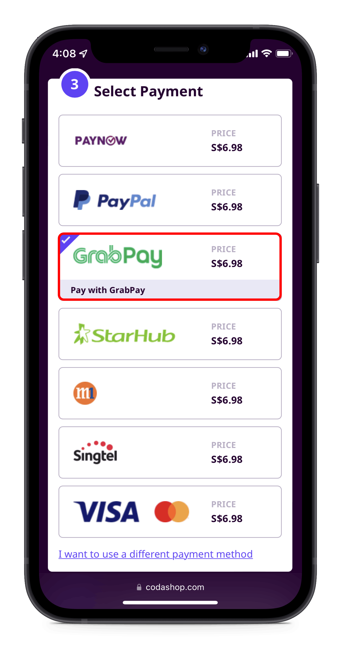 how-to-make-payment-using-grabpay-codashop-singapore